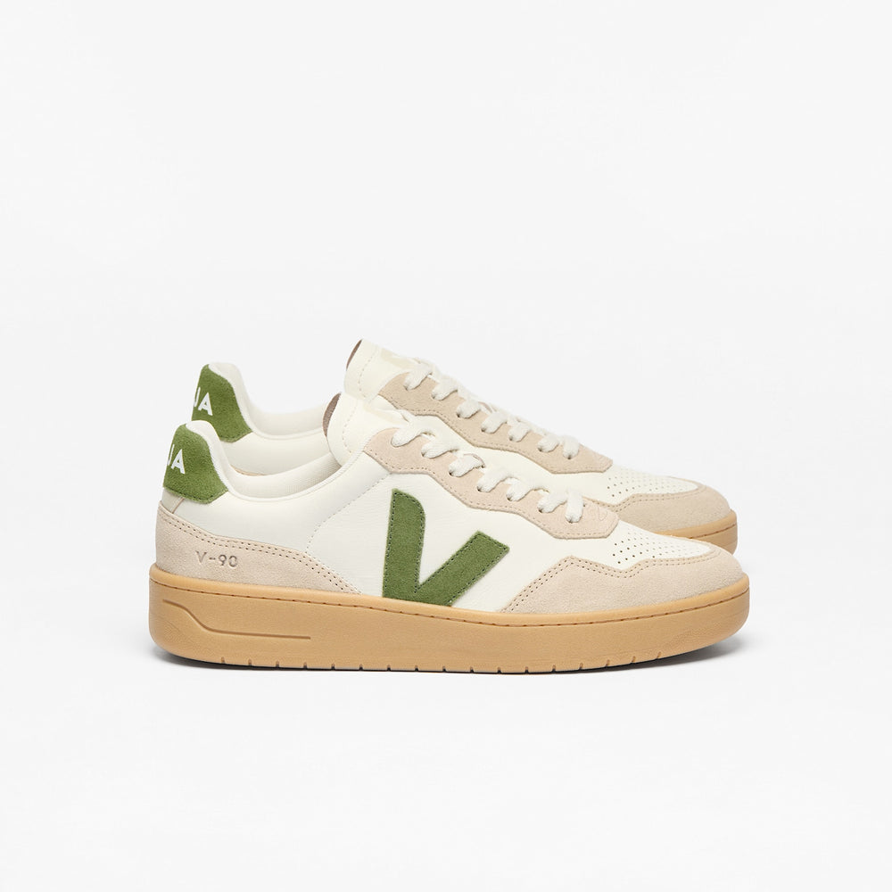 V-90 LEATHER PURE KIWI ALMOND NATURAL | VEJA ONLINE