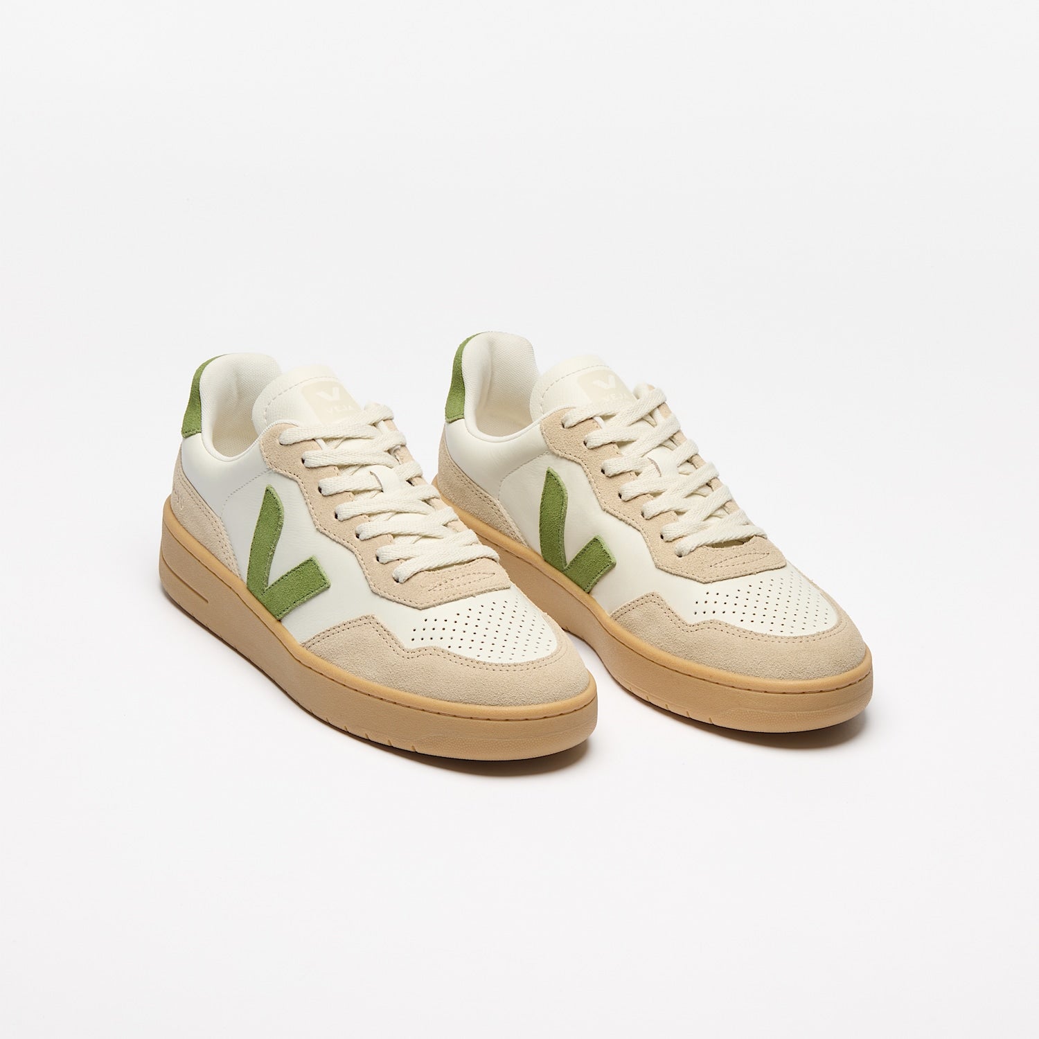 V-90 LEATHER PURE KIWI ALMOND NATURAL | VEJA ONLINE
