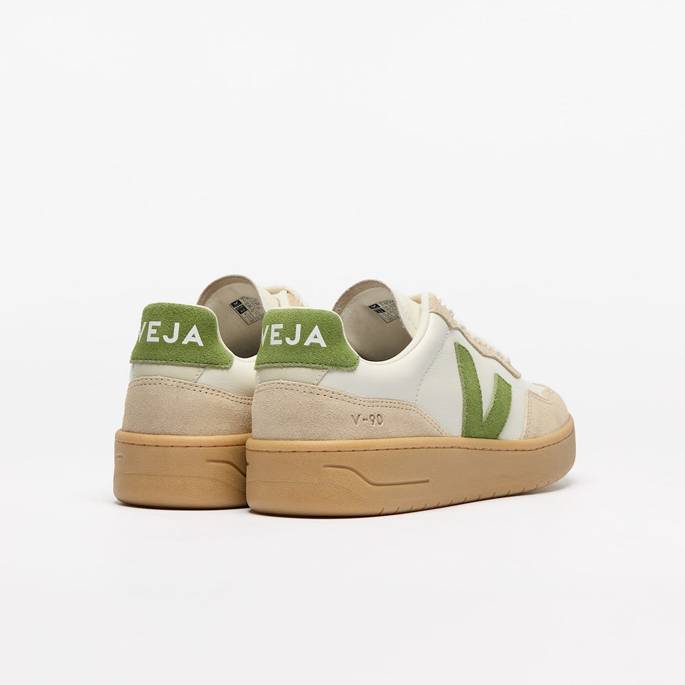 V-90 LEATHER PURE KIWI ALMOND NATURAL | VEJA ONLINE
