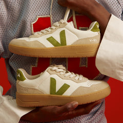 V-90 LEATHER PURE KIWI ALMOND NATURAL | VEJA ONLINE