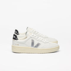 V-90 LEATHER WHITE SILVER BLACK | VEJA DISCOUNT