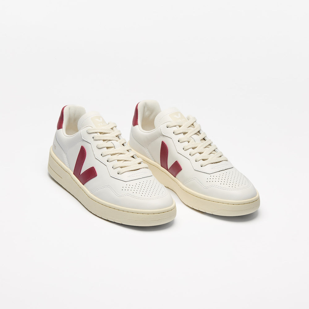 V-90 LEATHER WHITE MARSALA | VEJA SALE