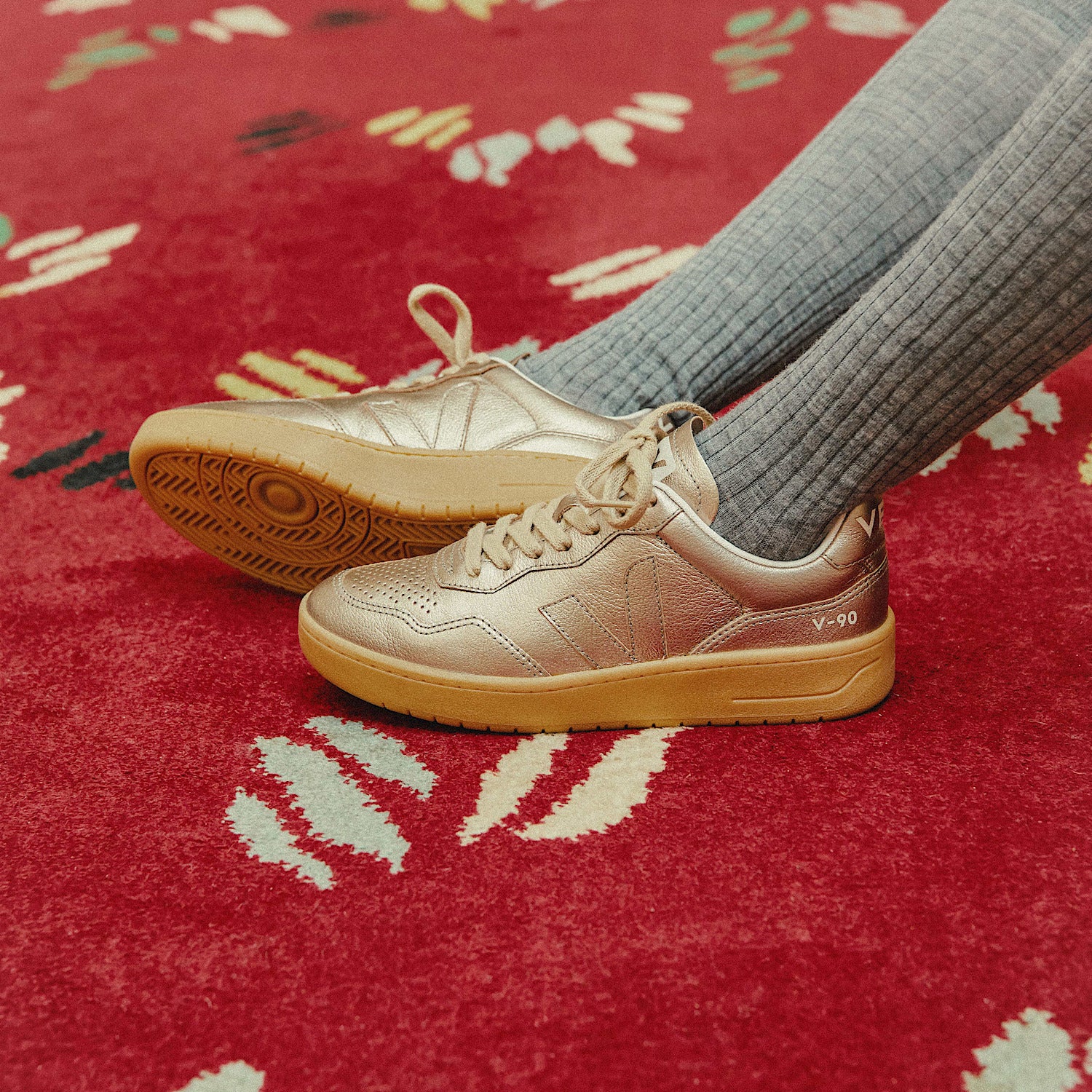 V-90 LEATHER FULL BRONZE NATURAL | VEJA ONLINE