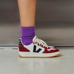 V-10 LEATHER WHITE BLACK AMARANTE | VEJA FOR SALE