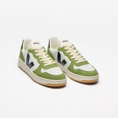 V-10 LEATHER WHITE BLACK KIWI | VEJA OUTLET