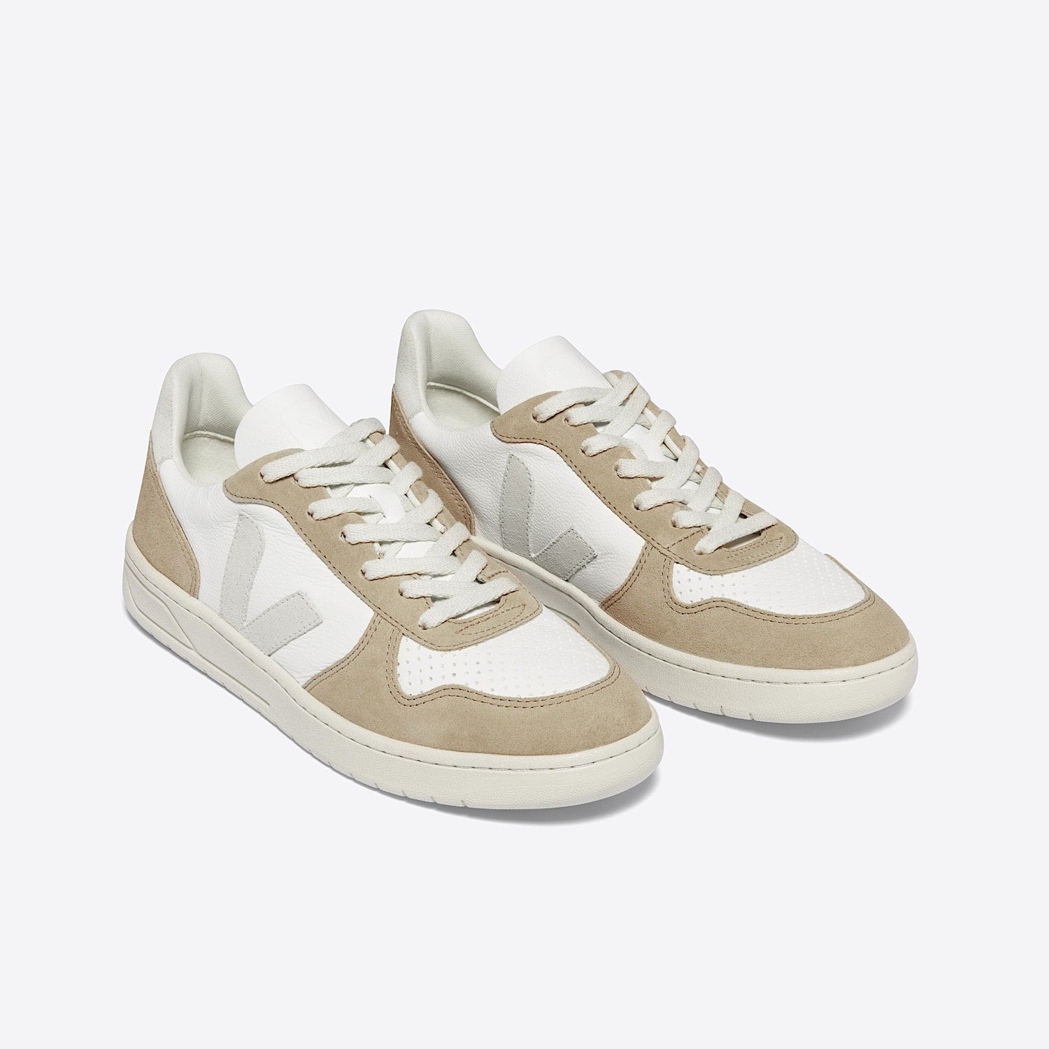 V-10 LEATHER WHITE NATURAL SAHARA | VEJA ONLINE