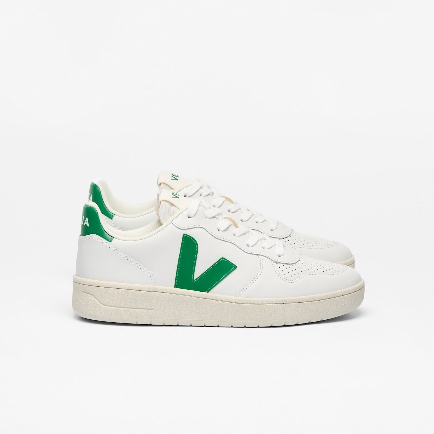 V-10 LEATHER WHITE EMERAUDE | VEJA DISCOUNT