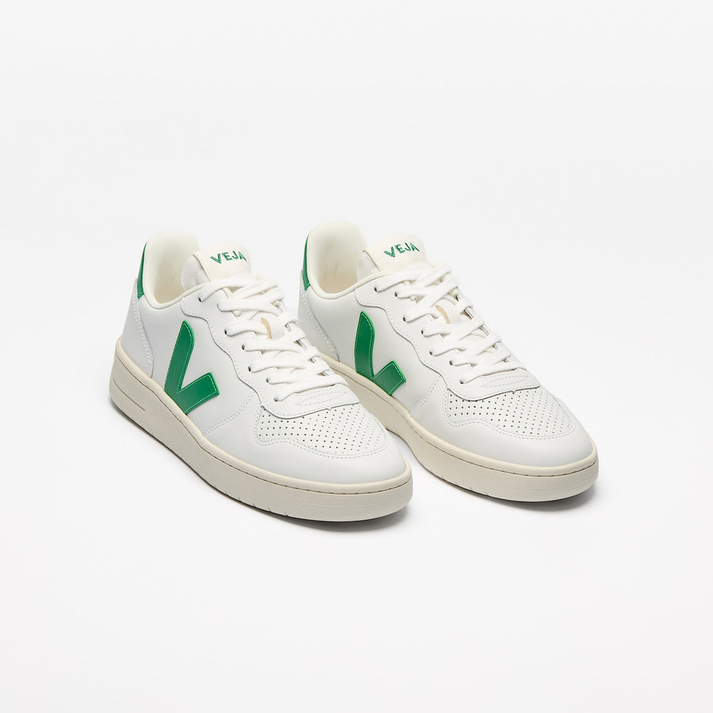 V-10 LEATHER WHITE EMERAUDE | VEJA DISCOUNT