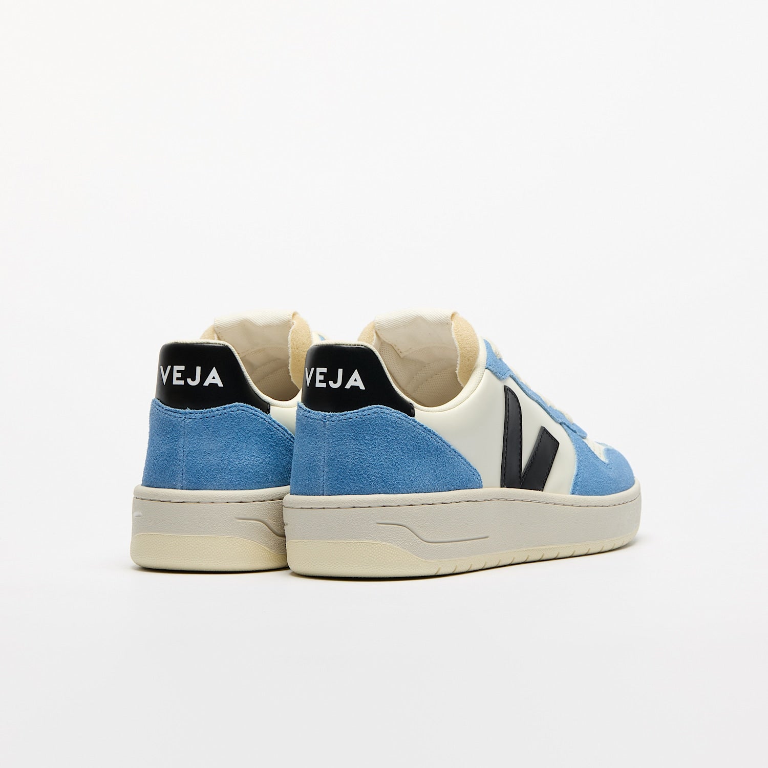 V-10 LEATHER PURE BLACK AQUA | VEJA US