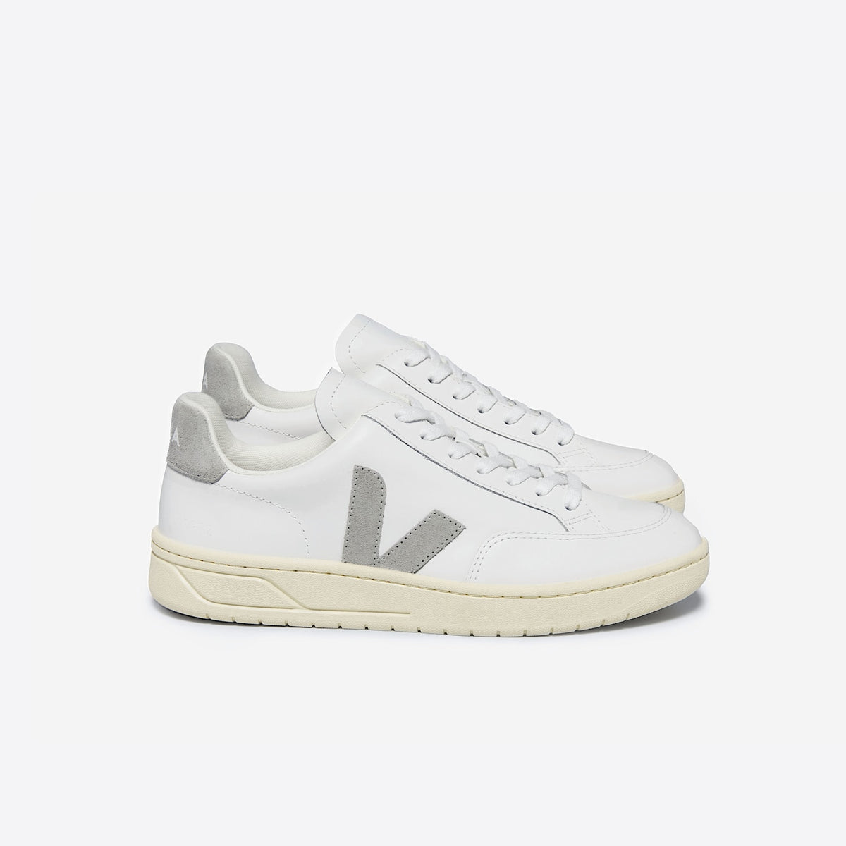 V-12 LEATHER WHITE LIGHT GREY | VEJA DISCOUNT