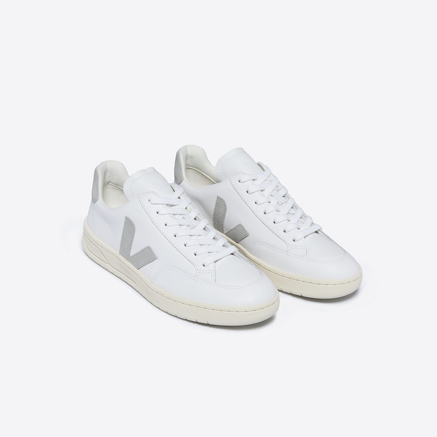 V-12 LEATHER WHITE LIGHT GREY | VEJA DISCOUNT