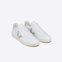 V-12 LEATHER WHITE LIGHT GREY | VEJA DISCOUNT