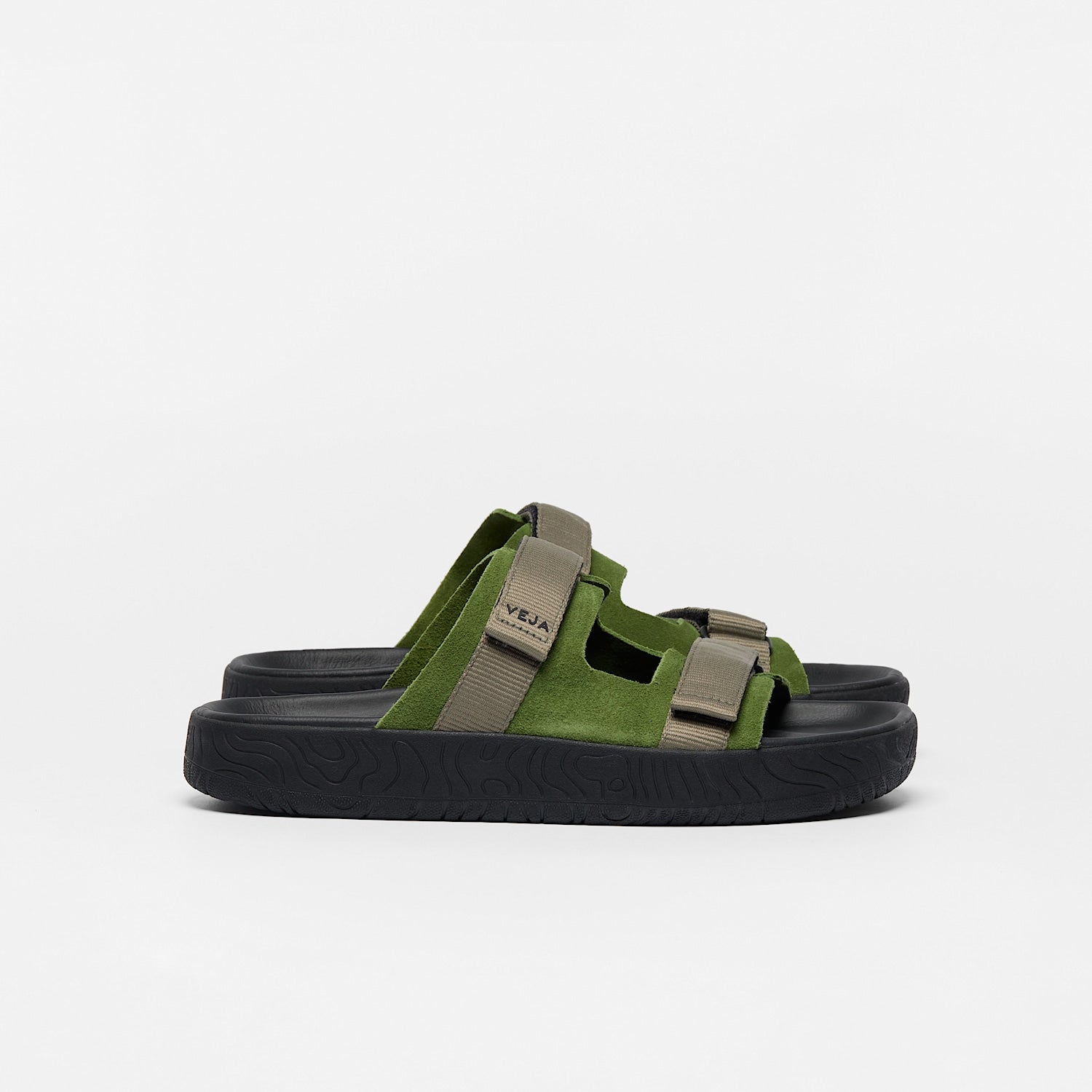 ARPOADOR SUEDE MILITAR KAKI BLACK | VEJA US