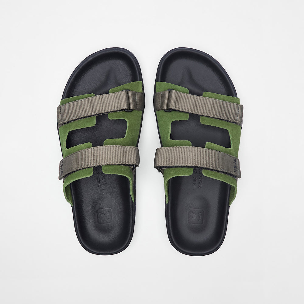 ARPOADOR SUEDE MILITAR KAKI BLACK | VEJA US