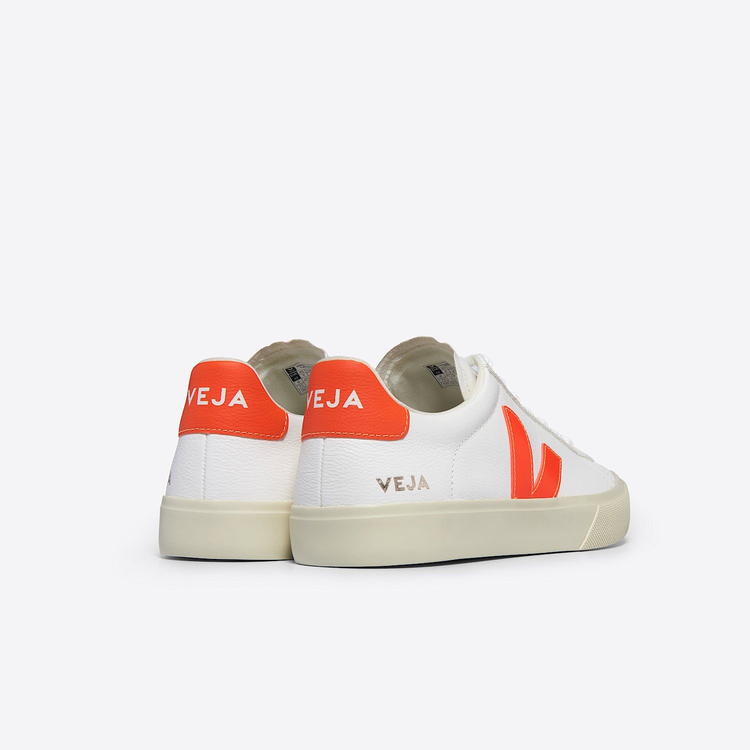 CAMPO LEATHER WHITE ORANGE FLUO | VEJA US