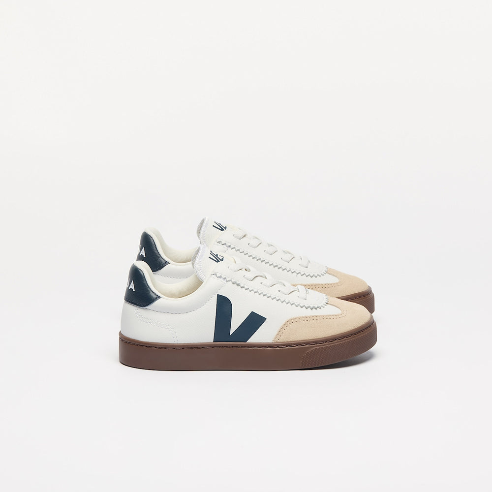 VOLLEY ELASTIC LACES LEATHER WHITE NAUTICO BARK | VEJA DISCOUNT