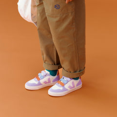 V-10 LEATHER CASHEW MULTICO ORCHID | VEJA US