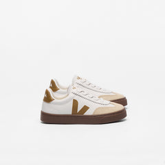 VOLLEY ELASTIC LACES LEATHER WHITE ALMOND BARK | VEJA DISCOUNT