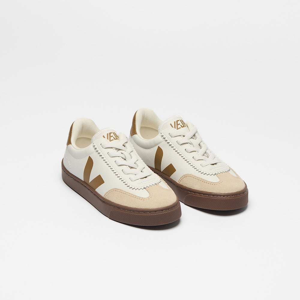 VOLLEY ELASTIC LACES LEATHER WHITE ALMOND BARK | VEJA DISCOUNT