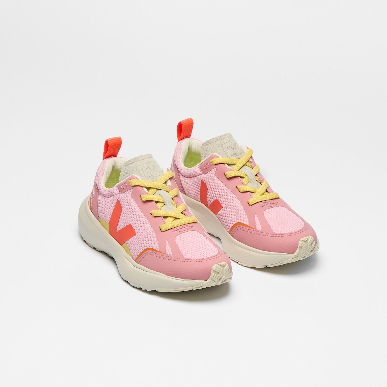 CANARY ELASTIC LACES ALVEOMESH GUIMAUVE ORANGE FLUO | VEJA OUTLET