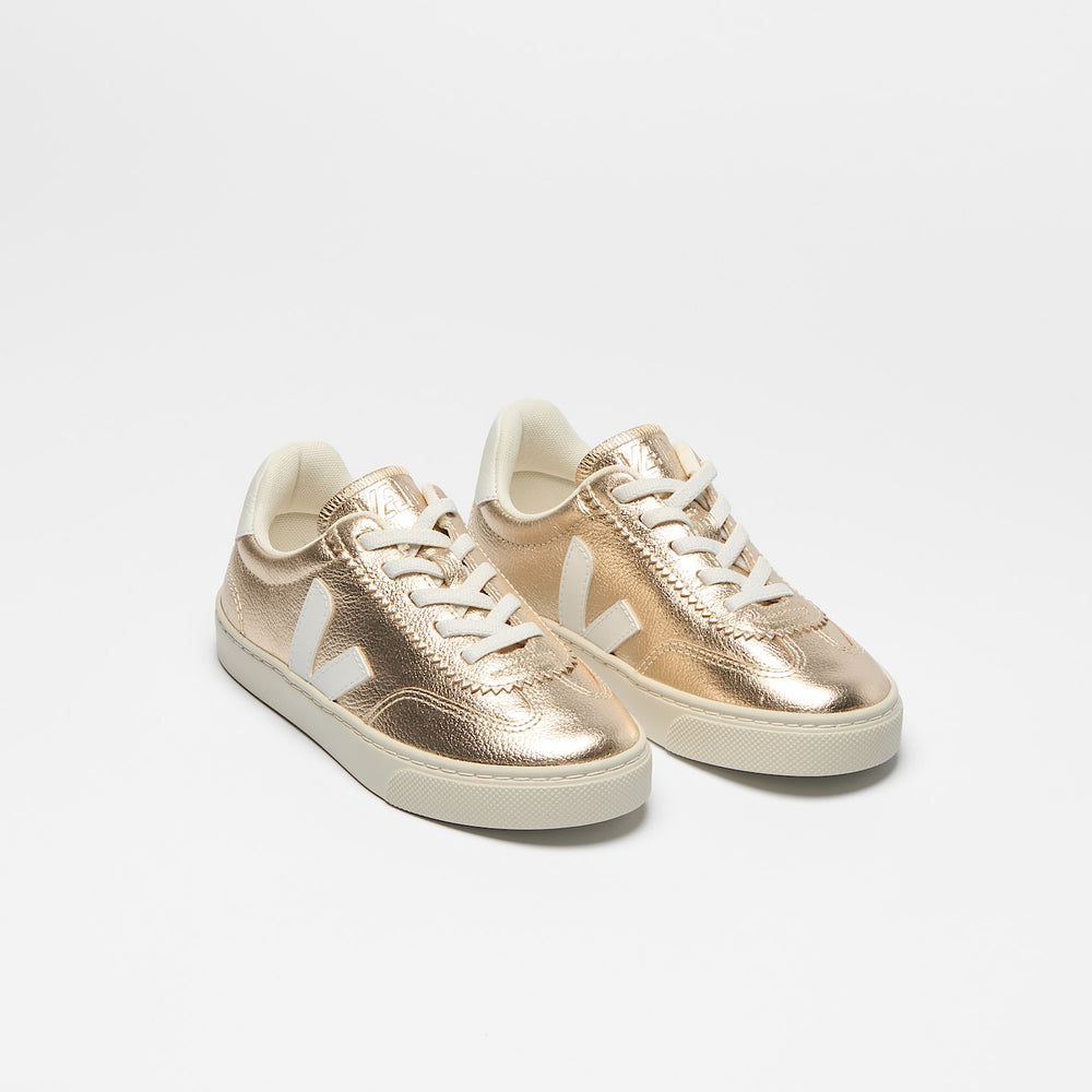 VOLLEY ELASTIC LACES LEATHER PLATINE WHITE | VEJA US