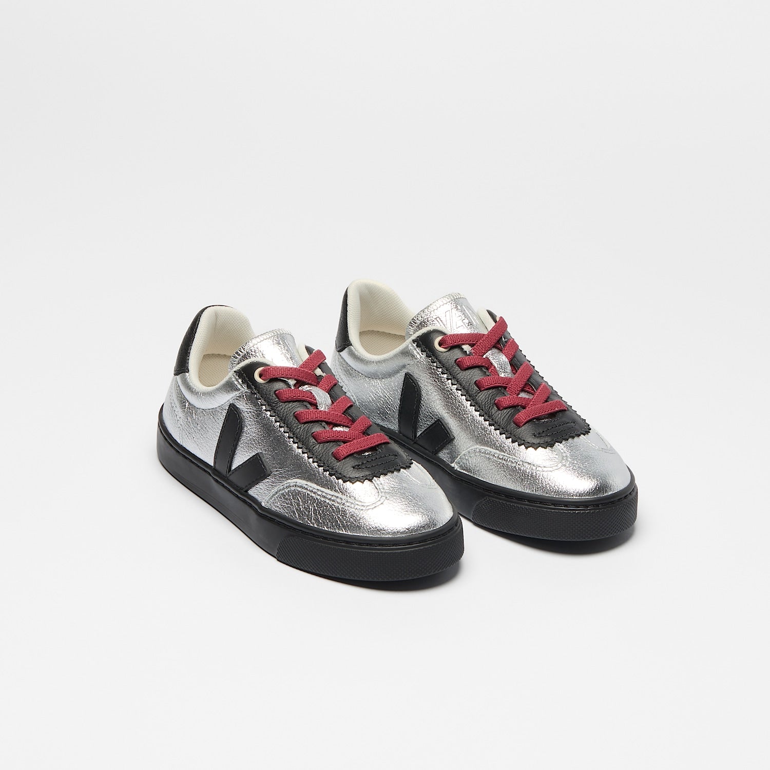 VOLLEY ELASTIC LACES LEATHER VEJA X JELLY MALLOW SILVER | VEJA SALE