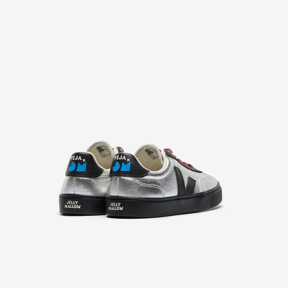 VOLLEY ELASTIC LACES LEATHER VEJA X JELLY MALLOW SILVER | VEJA SALE