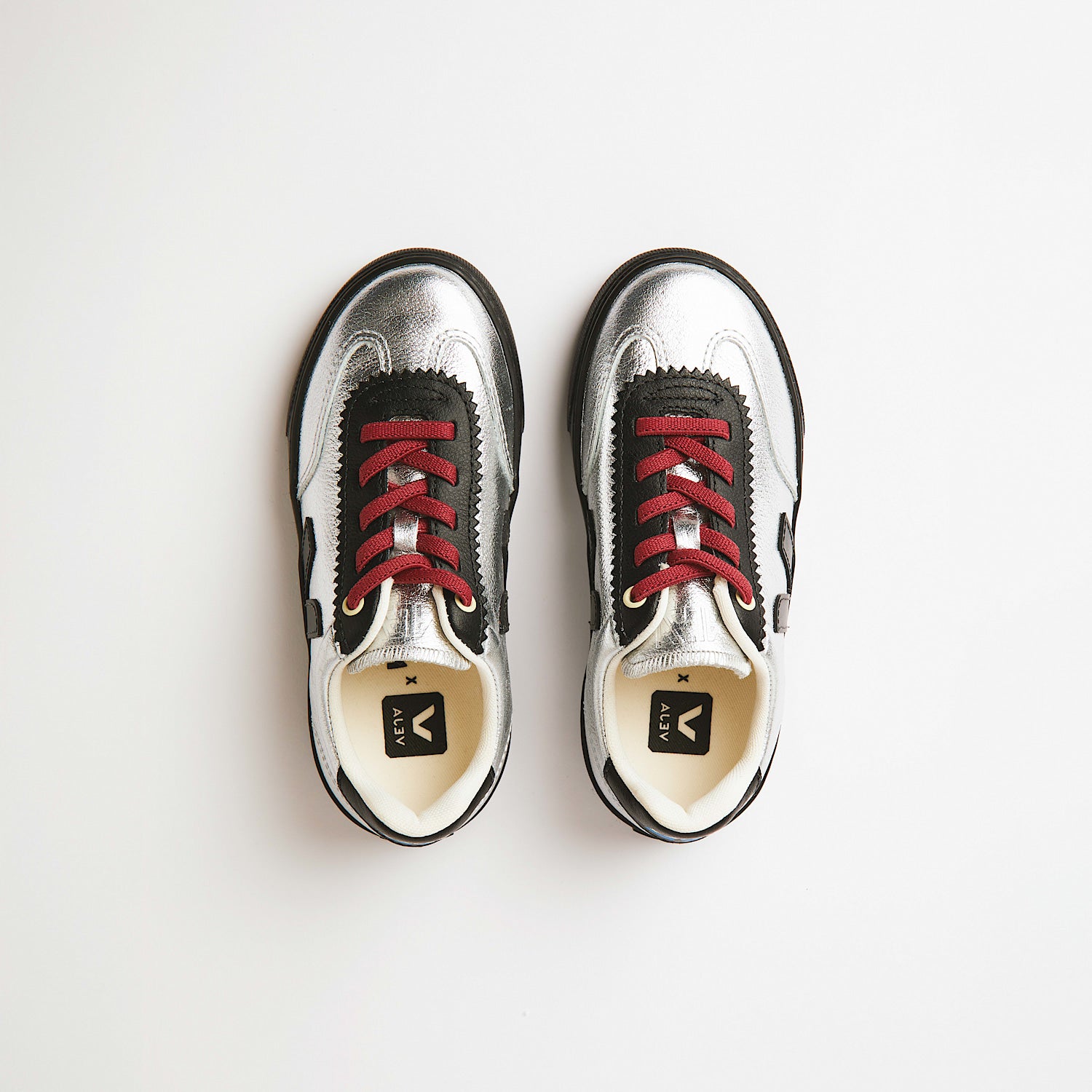 VOLLEY ELASTIC LACES LEATHER VEJA X JELLY MALLOW SILVER | VEJA SALE