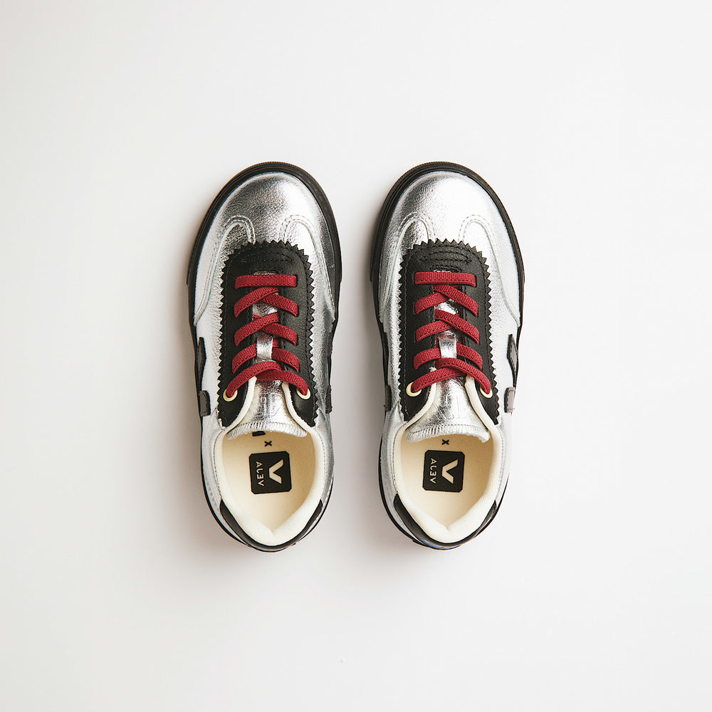 VOLLEY ELASTIC LACES LEATHER VEJA X JELLY MALLOW SILVER | VEJA SALE
