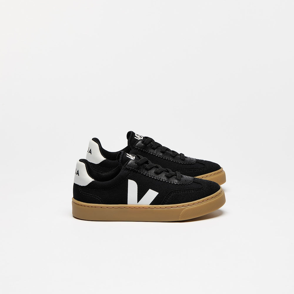 VOLLEY ELASTIC LACES CANVAS BLACK WHITE NATURAL | VEJA FOR SALE