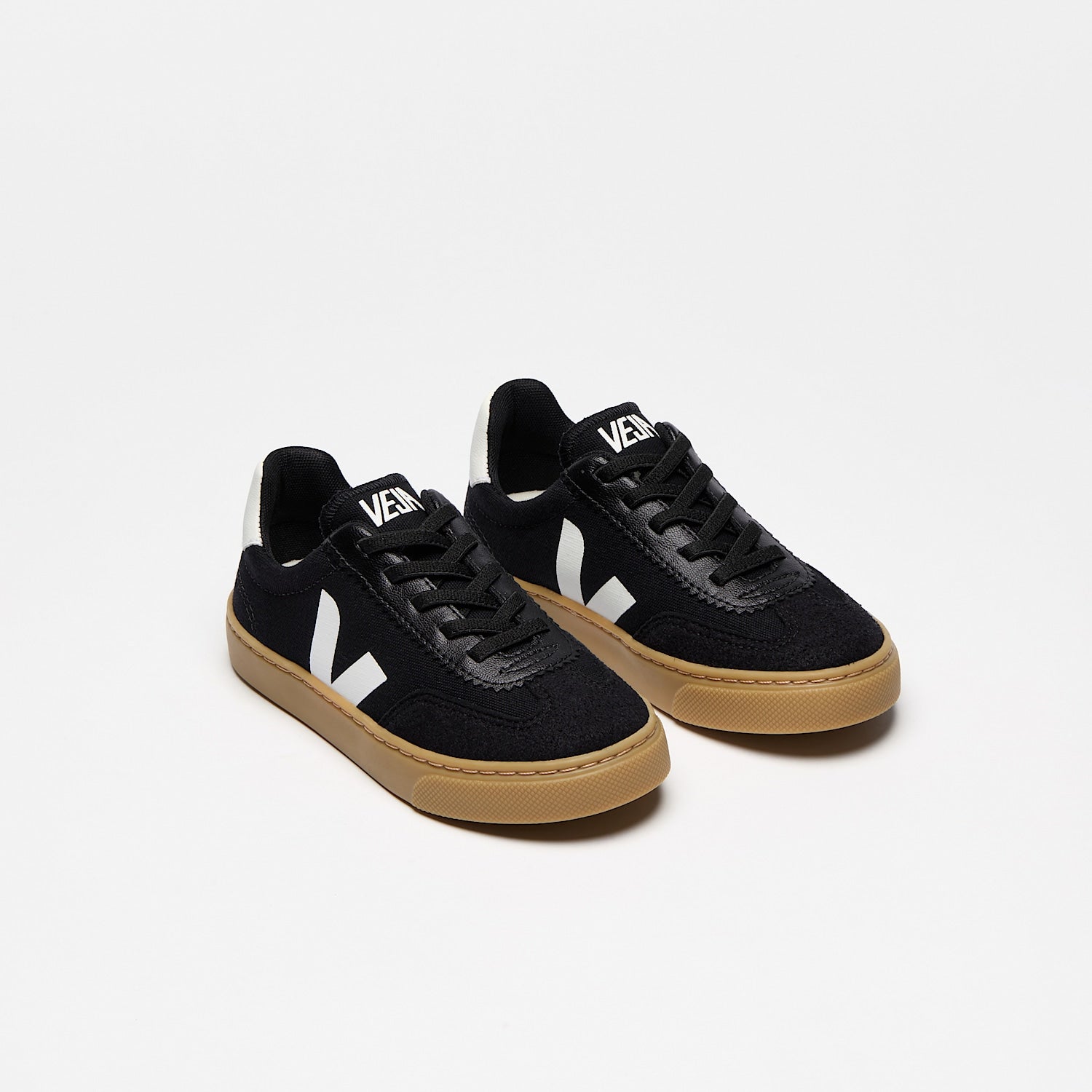 VOLLEY ELASTIC LACES CANVAS BLACK WHITE NATURAL | VEJA FOR SALE