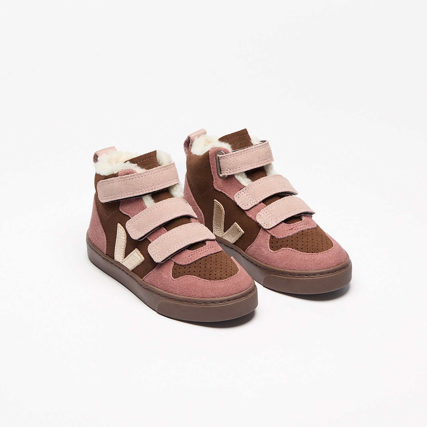 V-10 MID FURED SUEDE WALNUT PLATINE BARK | VEJA ONLINE