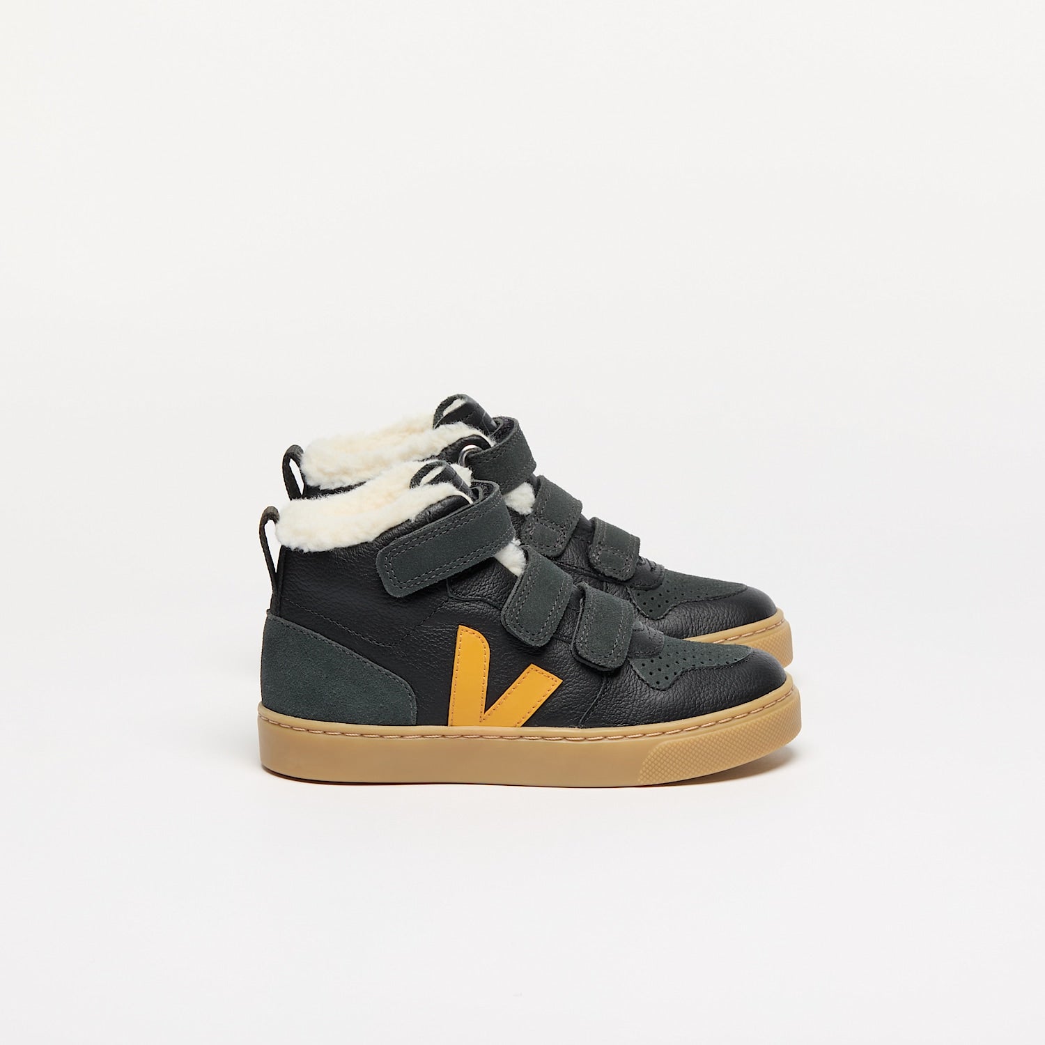 V-10 MID FURED LEATHER BALCK OURO GRAFITE | VEJA NEAR ME