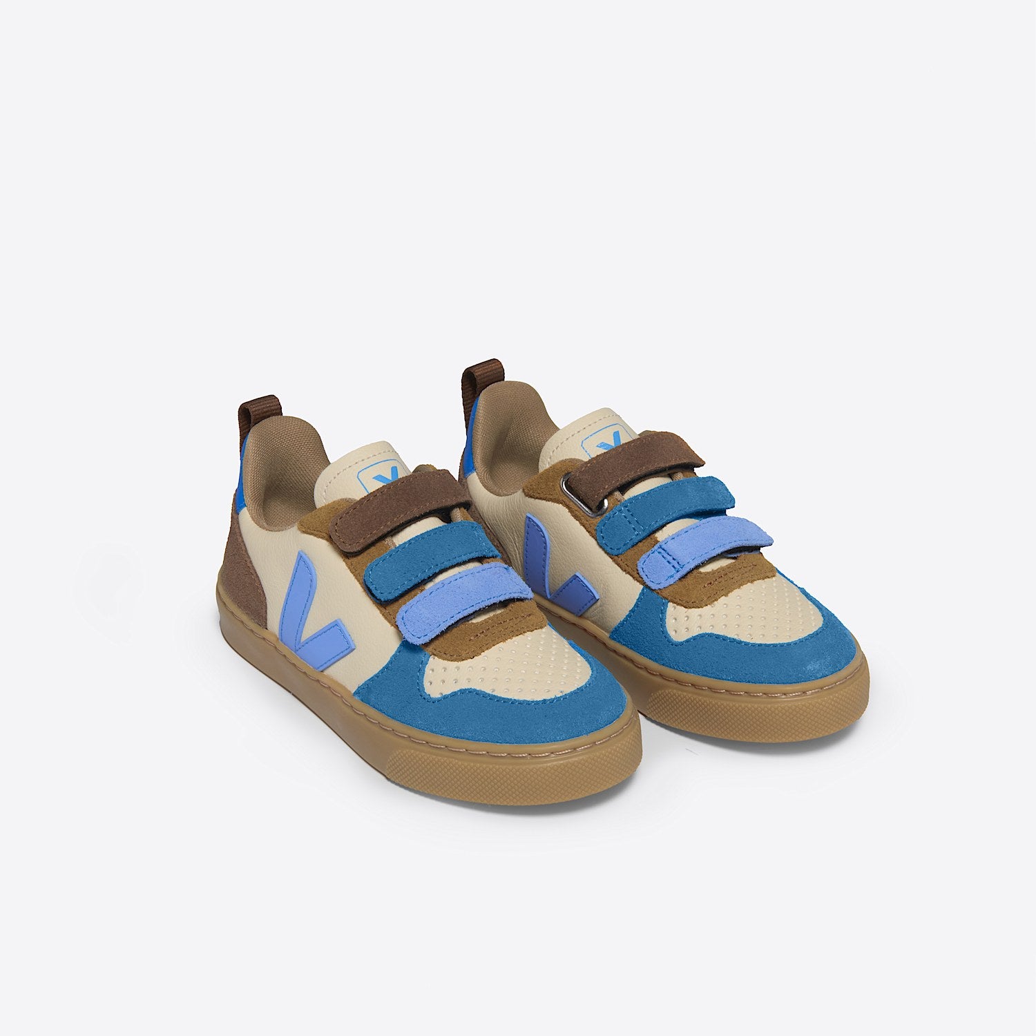 V-10 LEATHER CREMA MULTICO AQUA | VEJA OUTLET