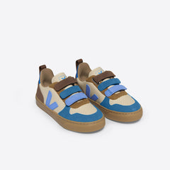 V-10 LEATHER CREMA MULTICO AQUA | VEJA OUTLET
