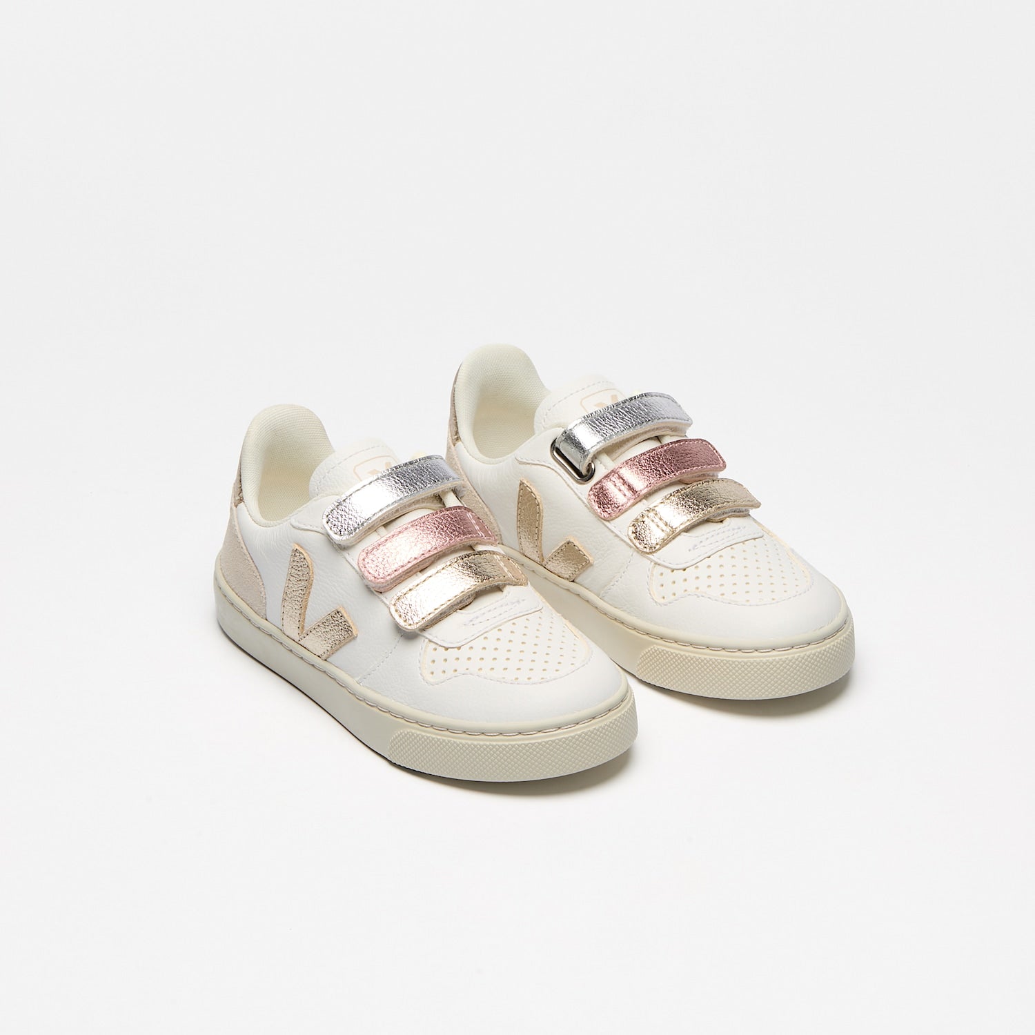 V-10 LEATHER MULTICO WHITE SHINY | VEJA FOR SALE