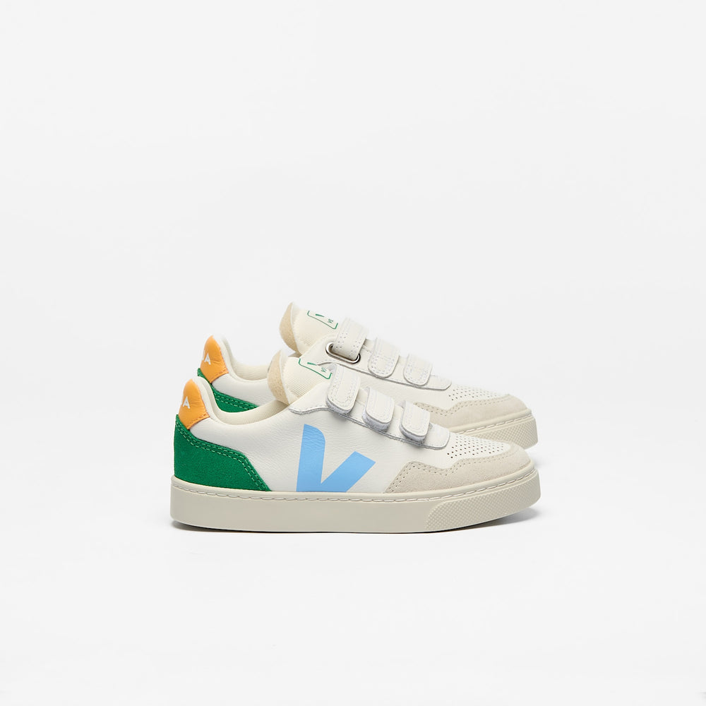 V-90 LEATHER WHITE AQUA EMERAUDE | VEJA US
