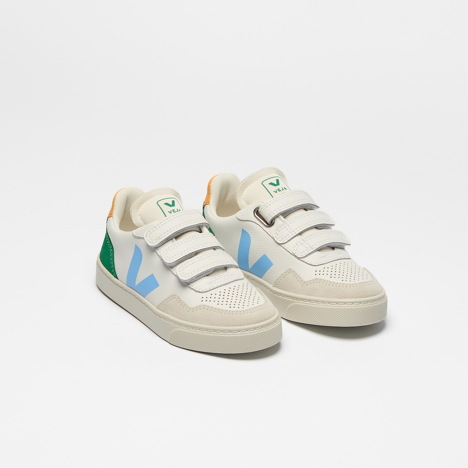 V-90 LEATHER WHITE AQUA EMERAUDE | VEJA US