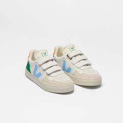 V-90 LEATHER WHITE AQUA EMERAUDE | VEJA US