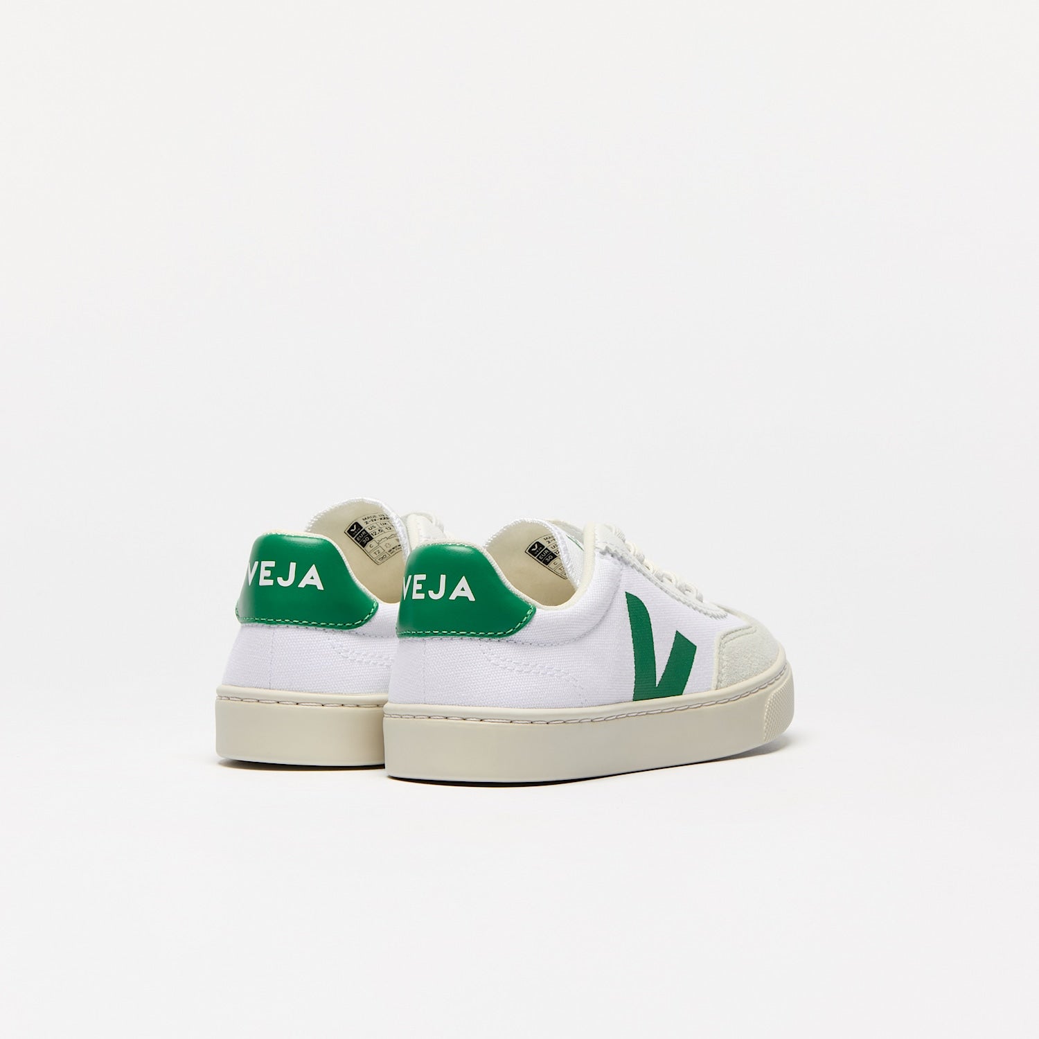 VOLLEY ELASTIC LACES CANVAS WHITE EMERAUDE | VEJA ONLINE