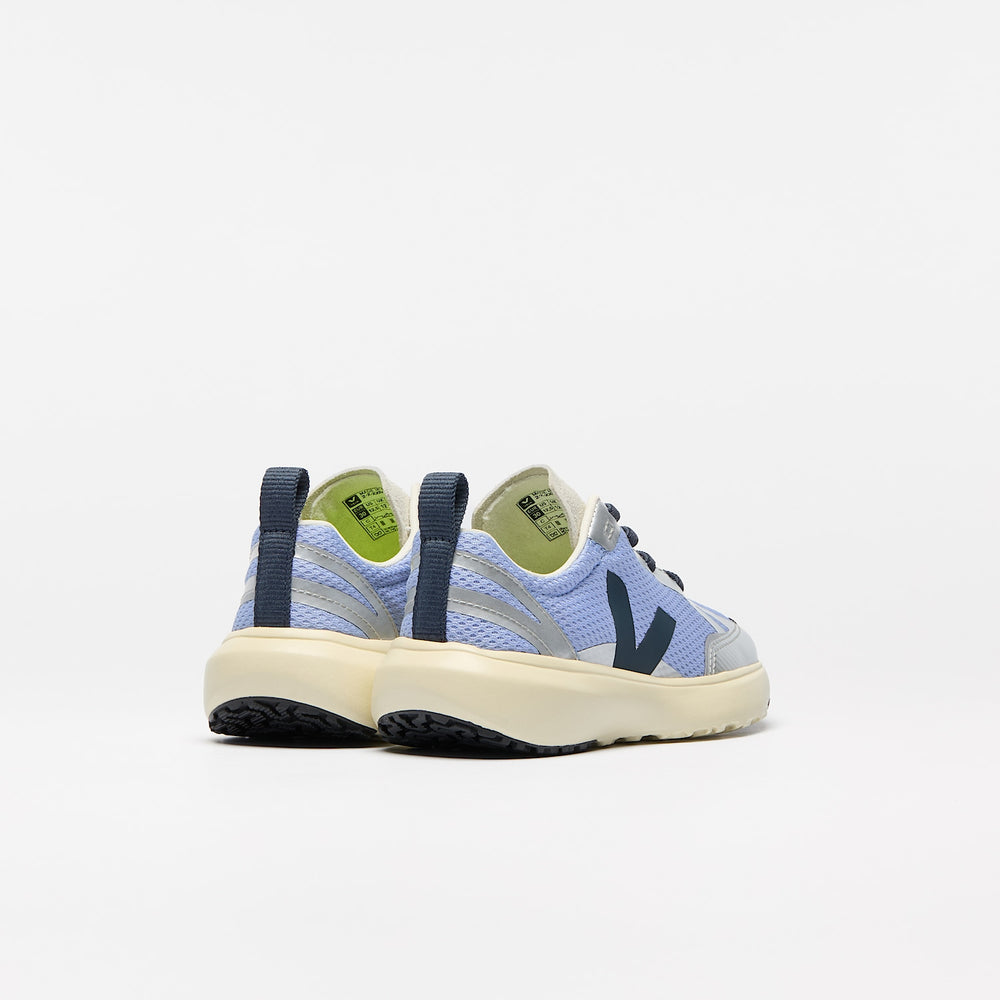 CANARY ELASTIC LACES ALVEOMESH OLYMPE NAUTICO SILVER | VEJA DISCOUNT