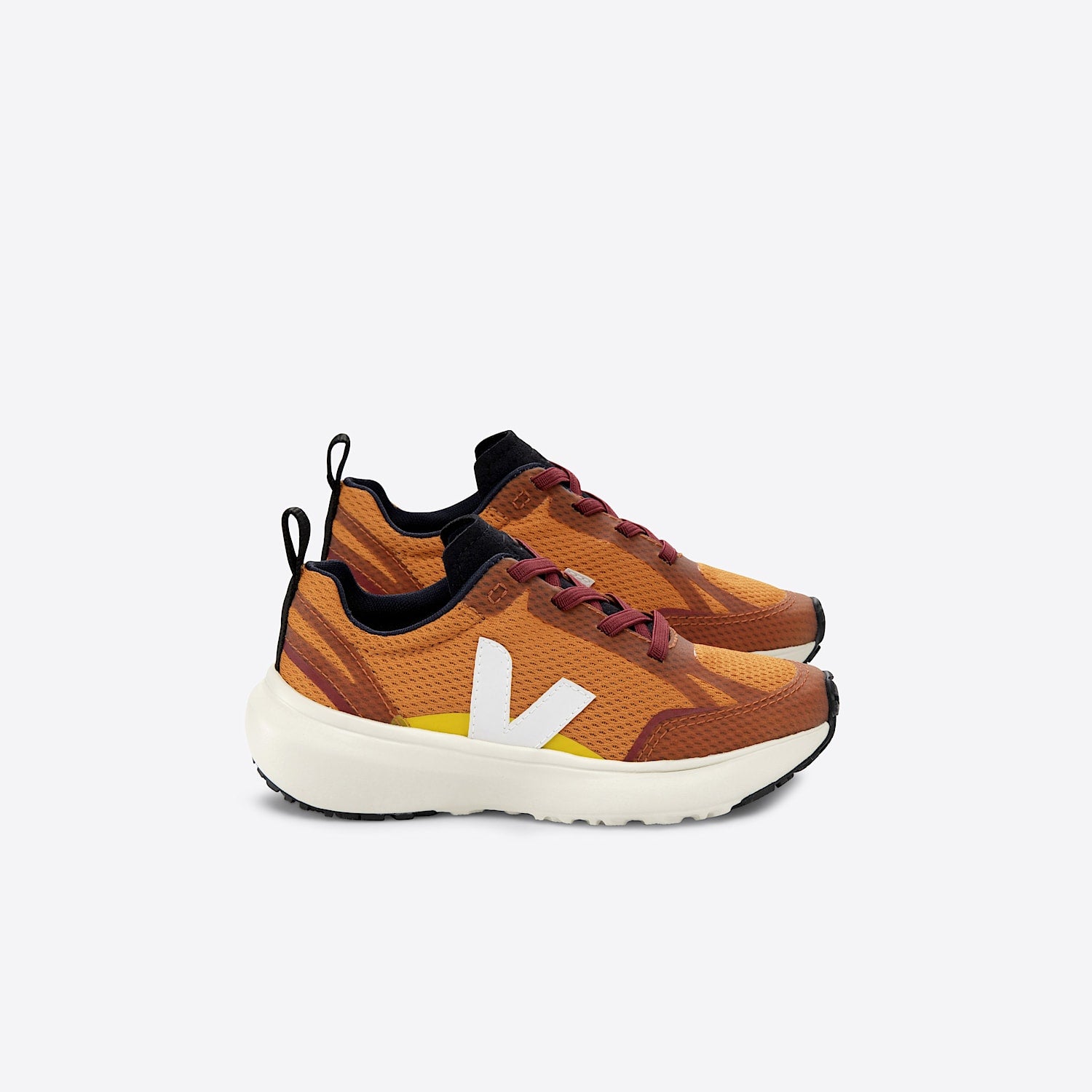CANARY ELASTIC LACES ALVEOMESH PUMPKIN WHITE | VEJA OUTLET
