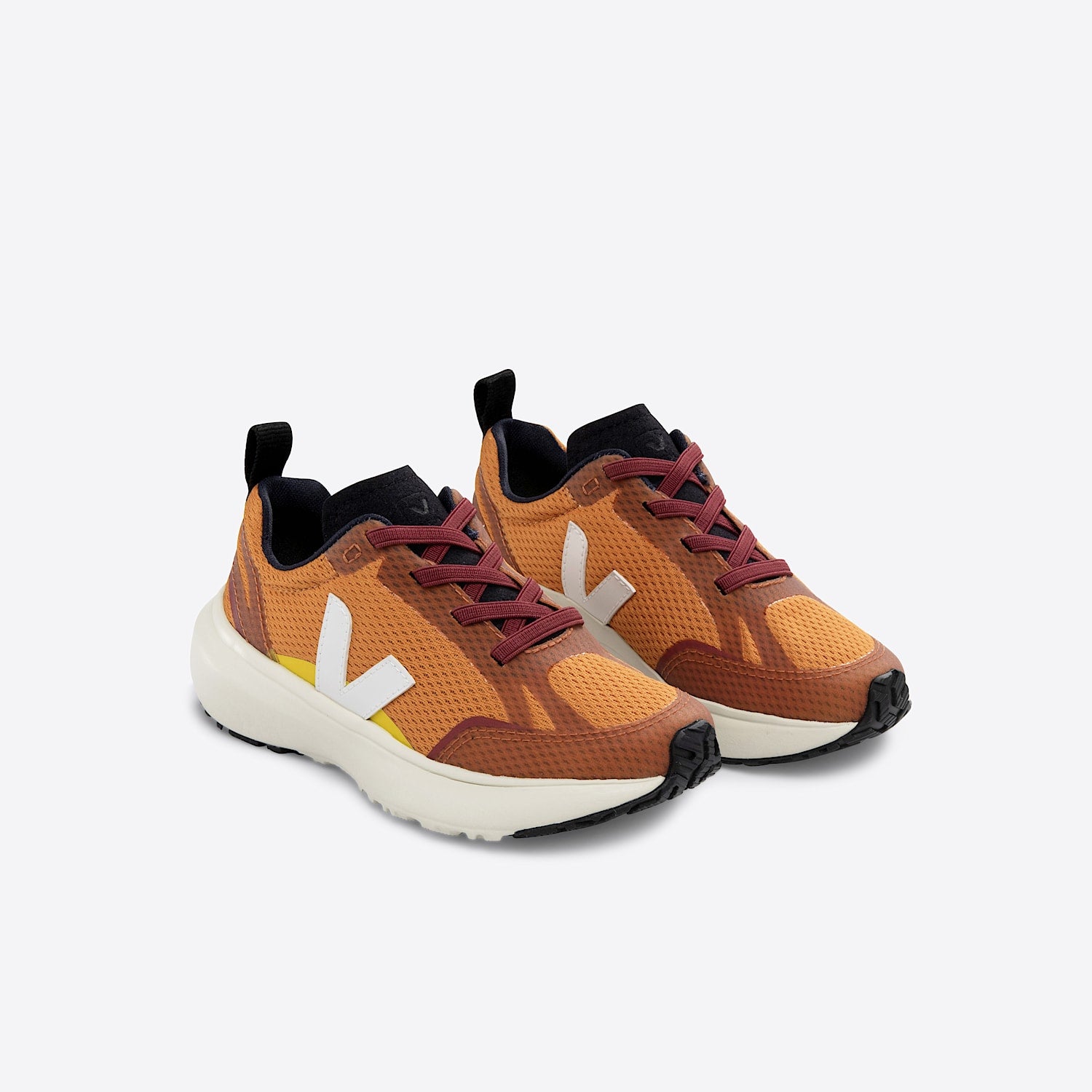 CANARY ELASTIC LACES ALVEOMESH PUMPKIN WHITE | VEJA OUTLET