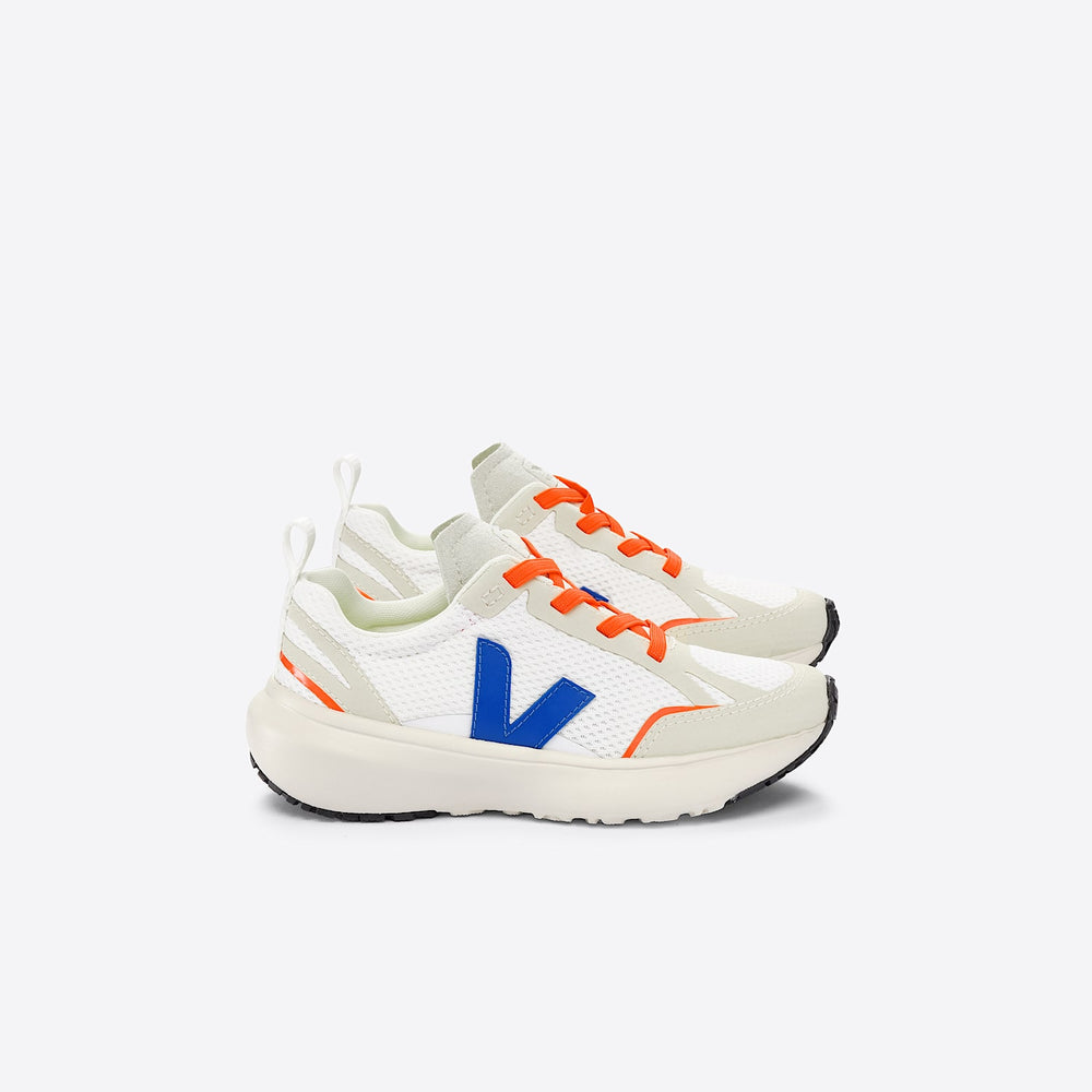 CANARY ELASTIC LACES ALVEOMESH WHITE INDIGO | VEJA FOR SALE
