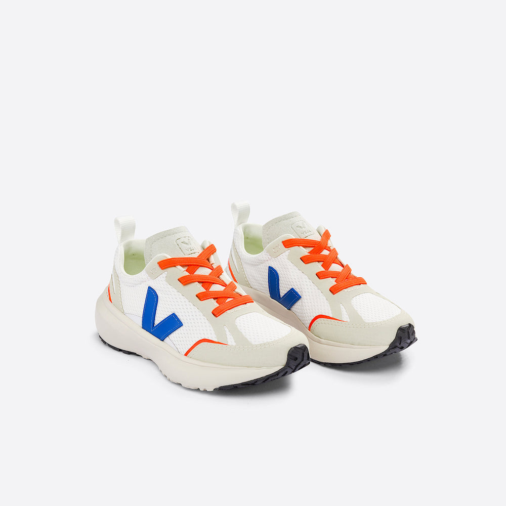 CANARY ELASTIC LACES ALVEOMESH WHITE INDIGO | VEJA FOR SALE