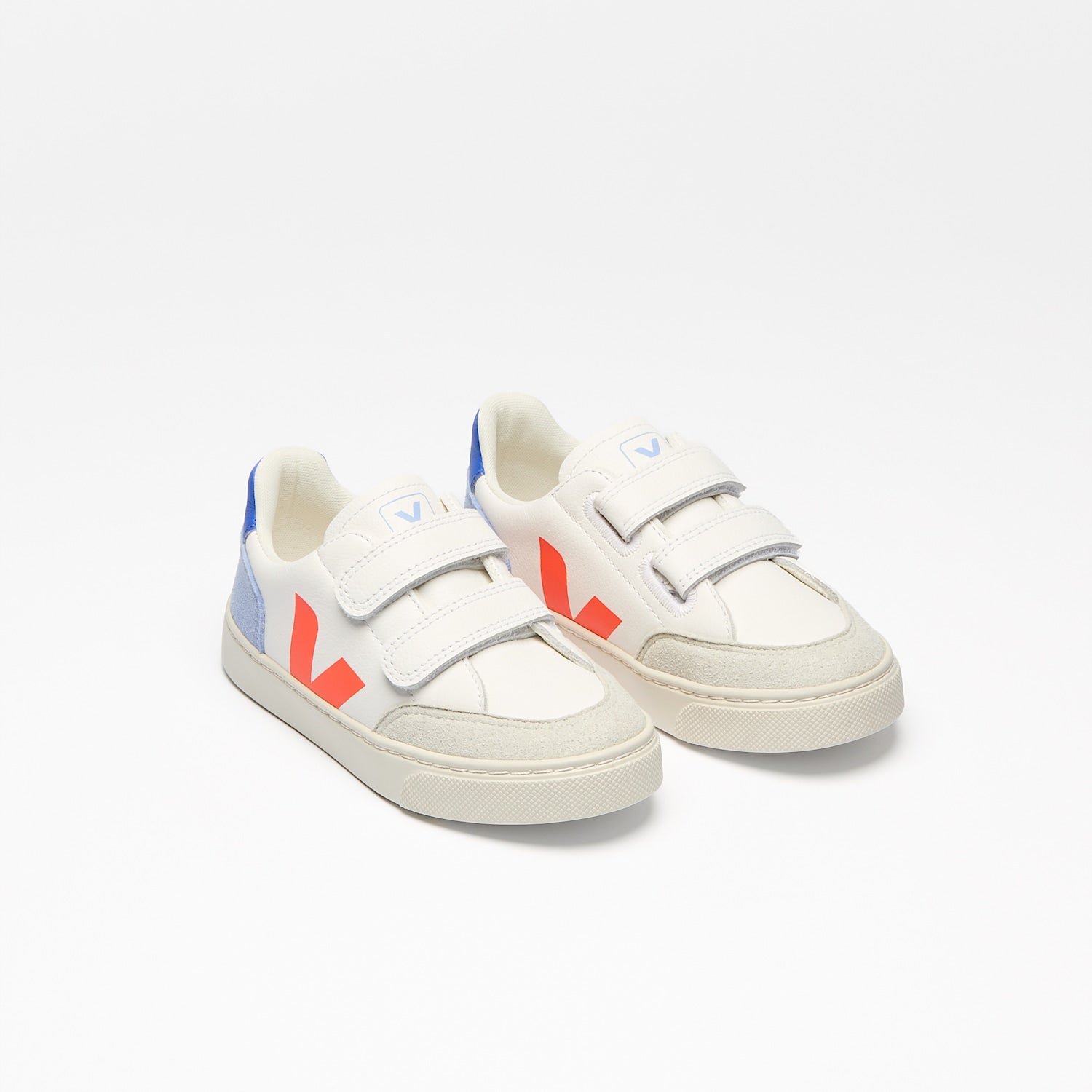 V-12 LEATHER WHITE MULTICO ORANGE FLUO | VEJA US