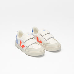 V-12 LEATHER WHITE MULTICO ORANGE FLUO | VEJA US