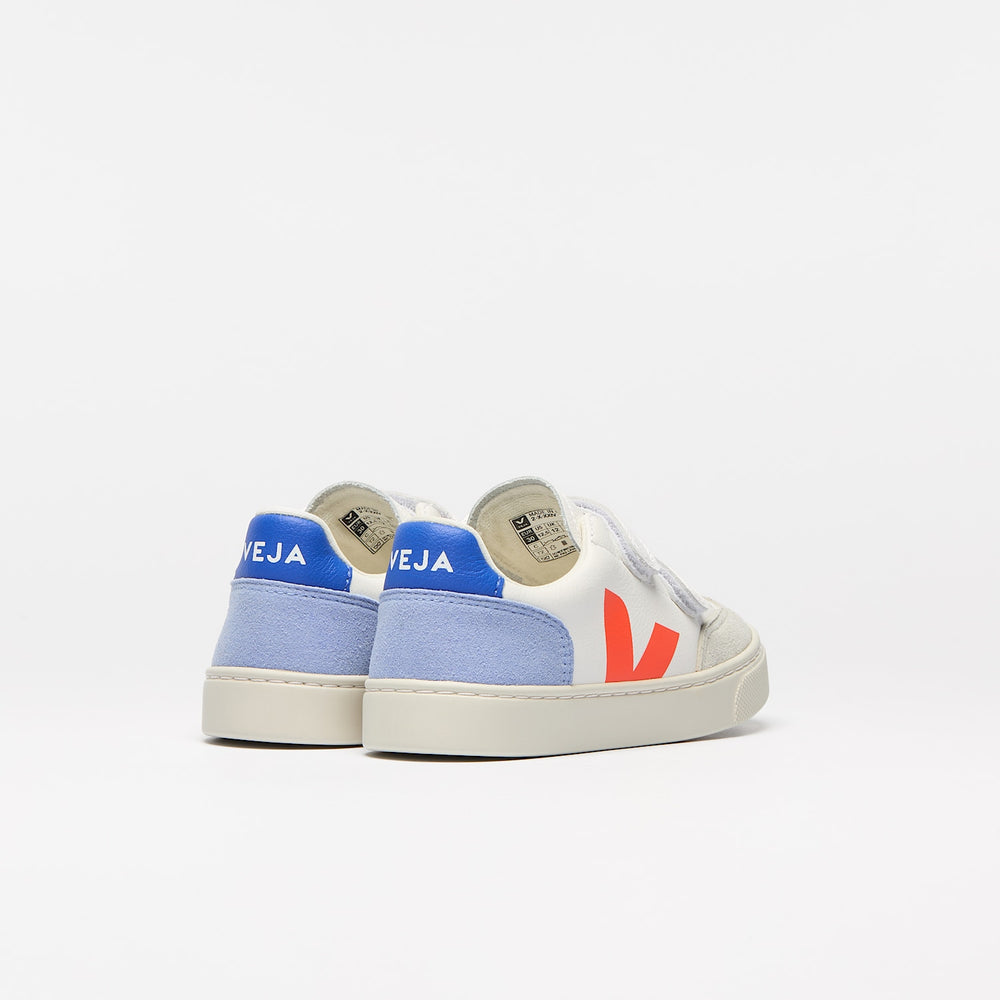V-12 LEATHER WHITE MULTICO ORANGE FLUO | VEJA US