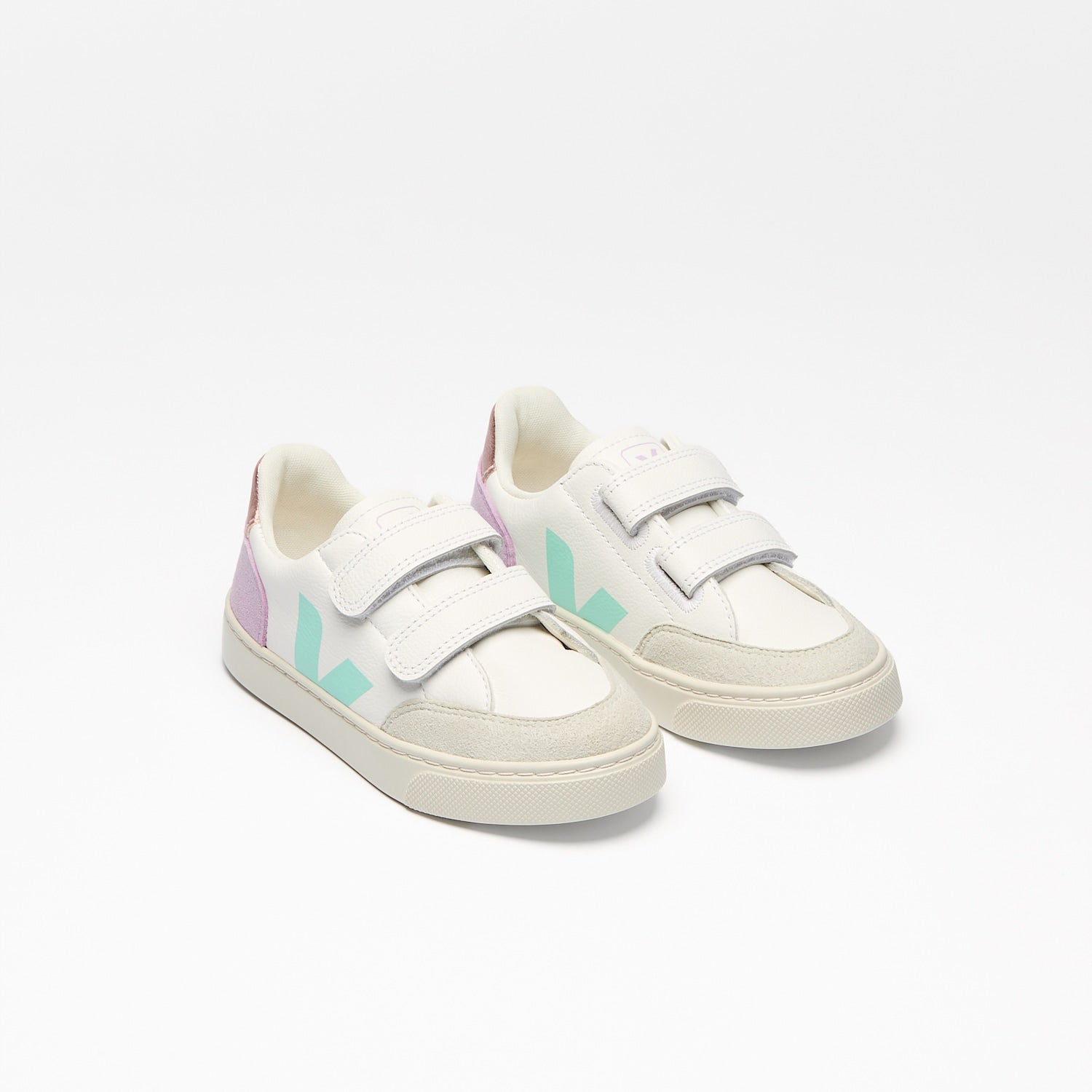 V-12 LEATHER WHITE MULTICO ORCHID | VEJA US