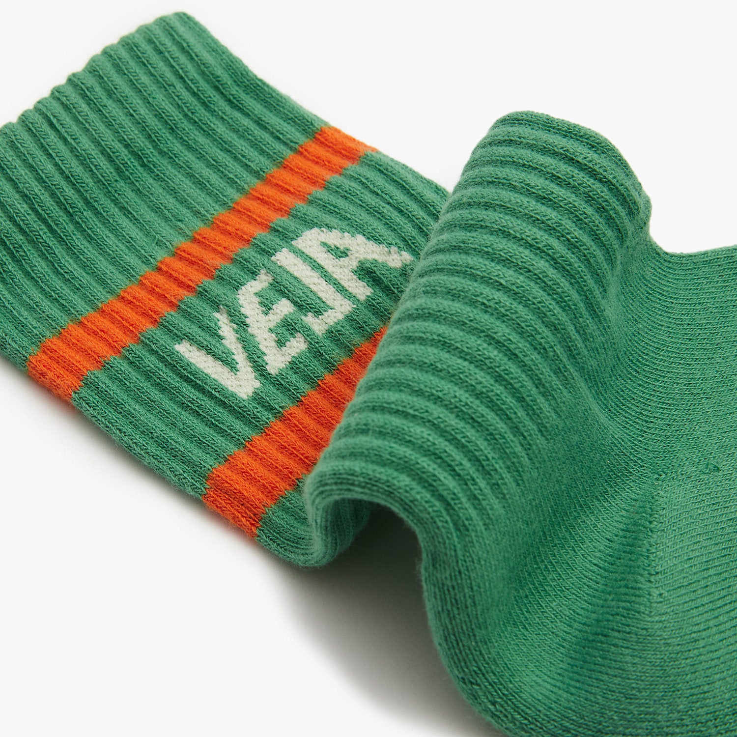 ICONIC SOCKS COTTON GREEN WHITE ORANGE | VEJA SALE